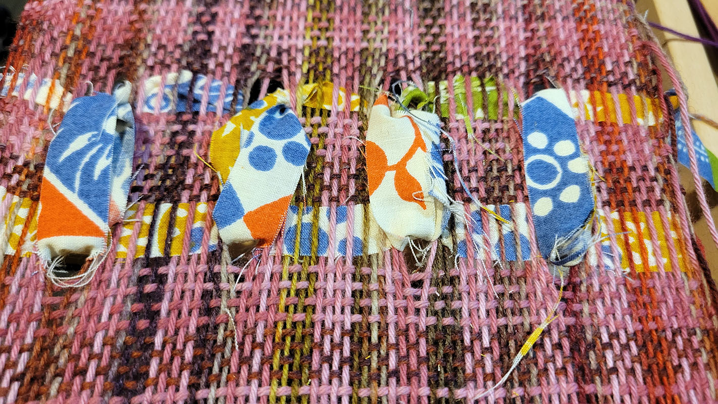 Scraps from lining fabric