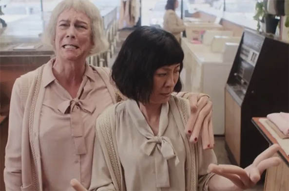 Hot dog fingers scene between Evelyn and Deirdre at the laundromat Hot dog fingers scene between Evelyn and Deirdre at the laundromat